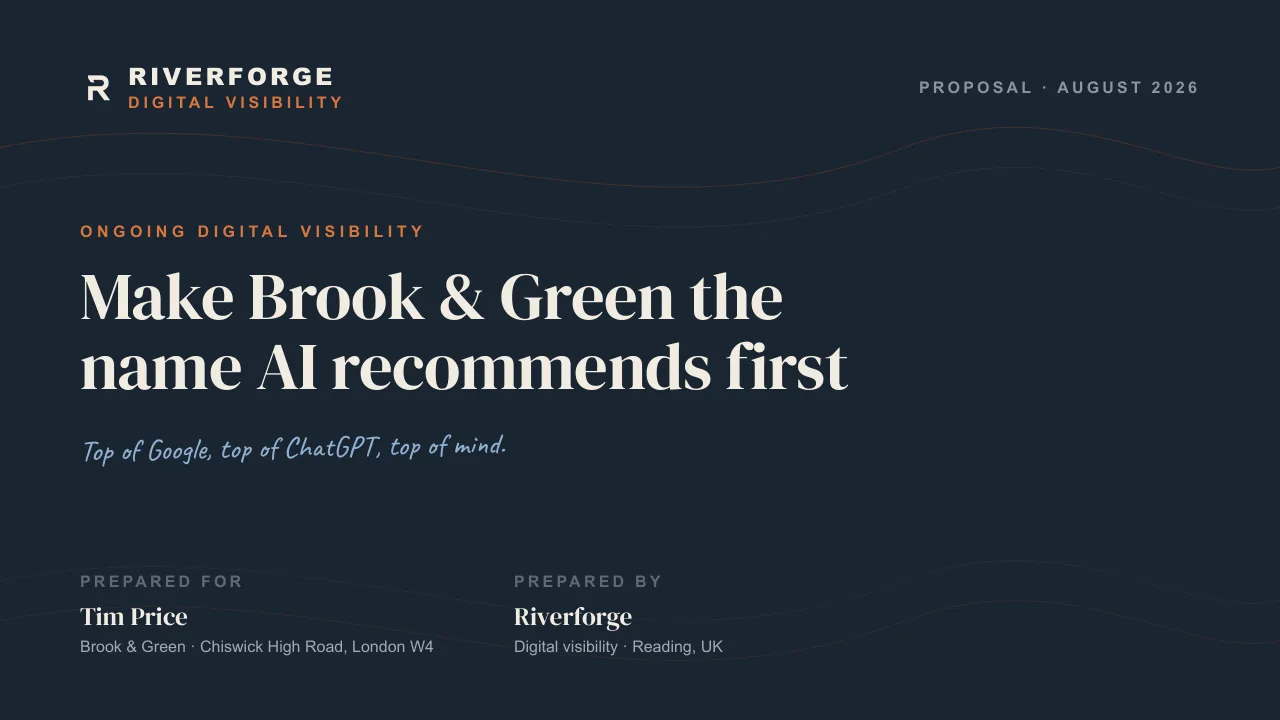 Example proposal deck: cover slide